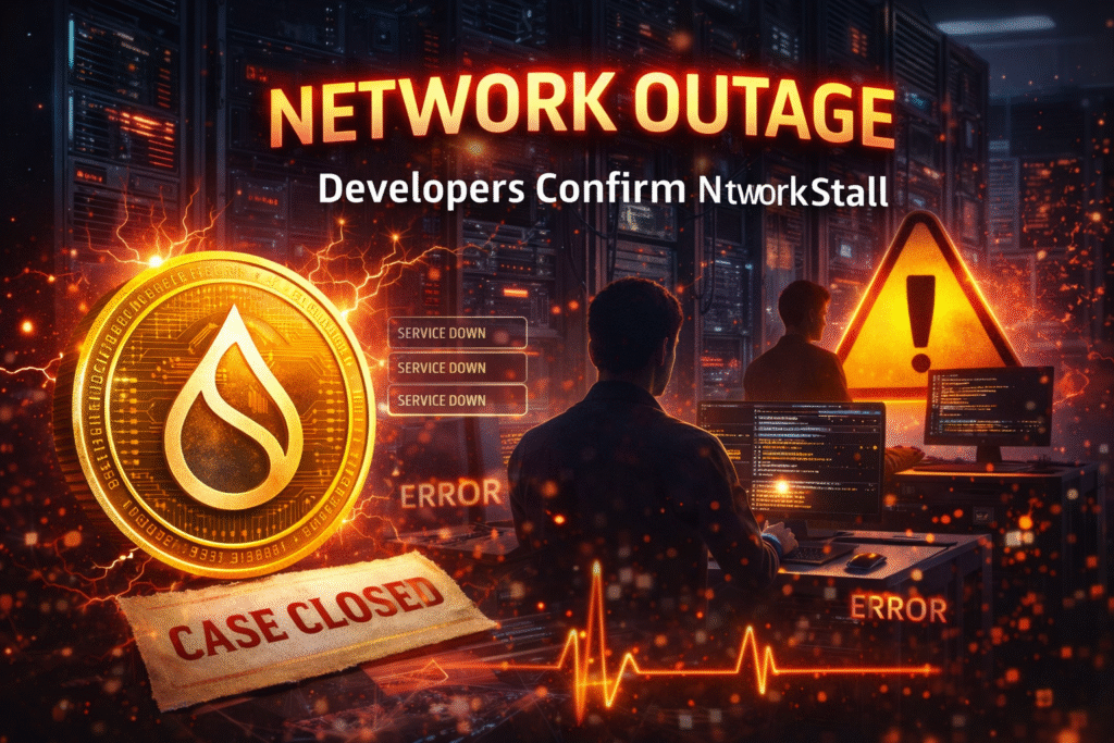 Sui blockchain suffered a network stall, halting transactions for hours, disrupting dApps, prompting developer response, and raising renewed reliability concerns.