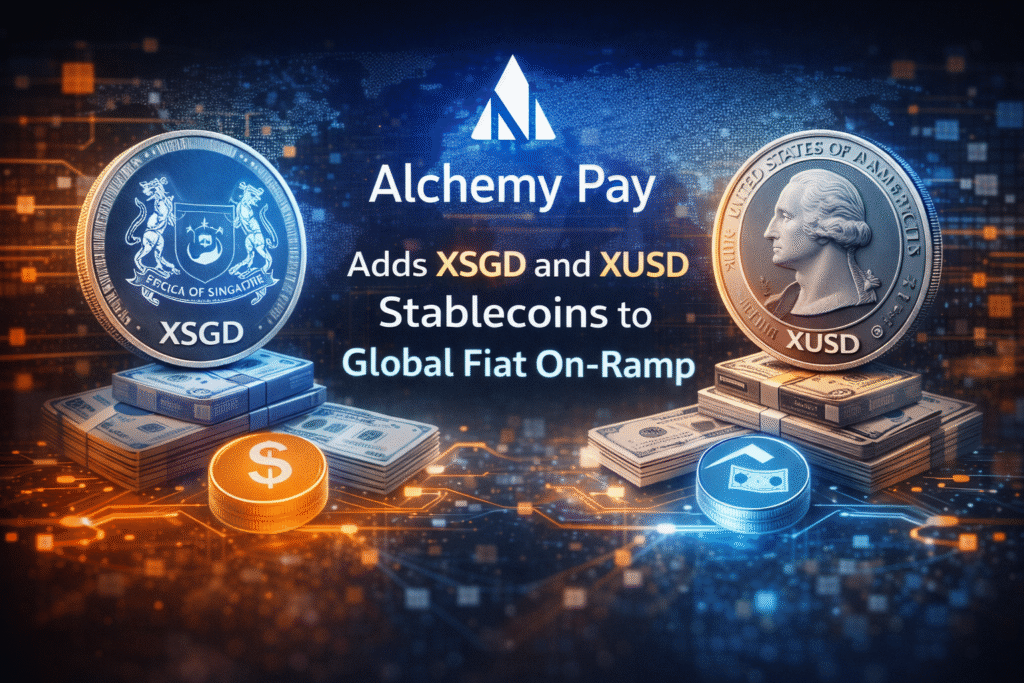Alchemy Pay integrates $XSGD and $XUSD, enabling users in 173 countries to access stablecoins via multiple fiat methods.