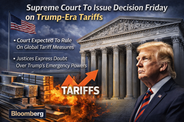 Crypto markets monitor US Supreme Court tariff case closely as legal uncertainty over trade policy increases demand for decentralized assets.