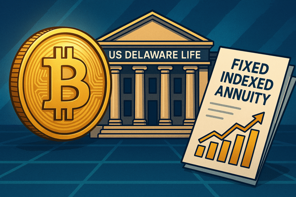 Delaware Life partners with BlackRock to bring Bitcoin index exposure to FIA products safely and efficiently.