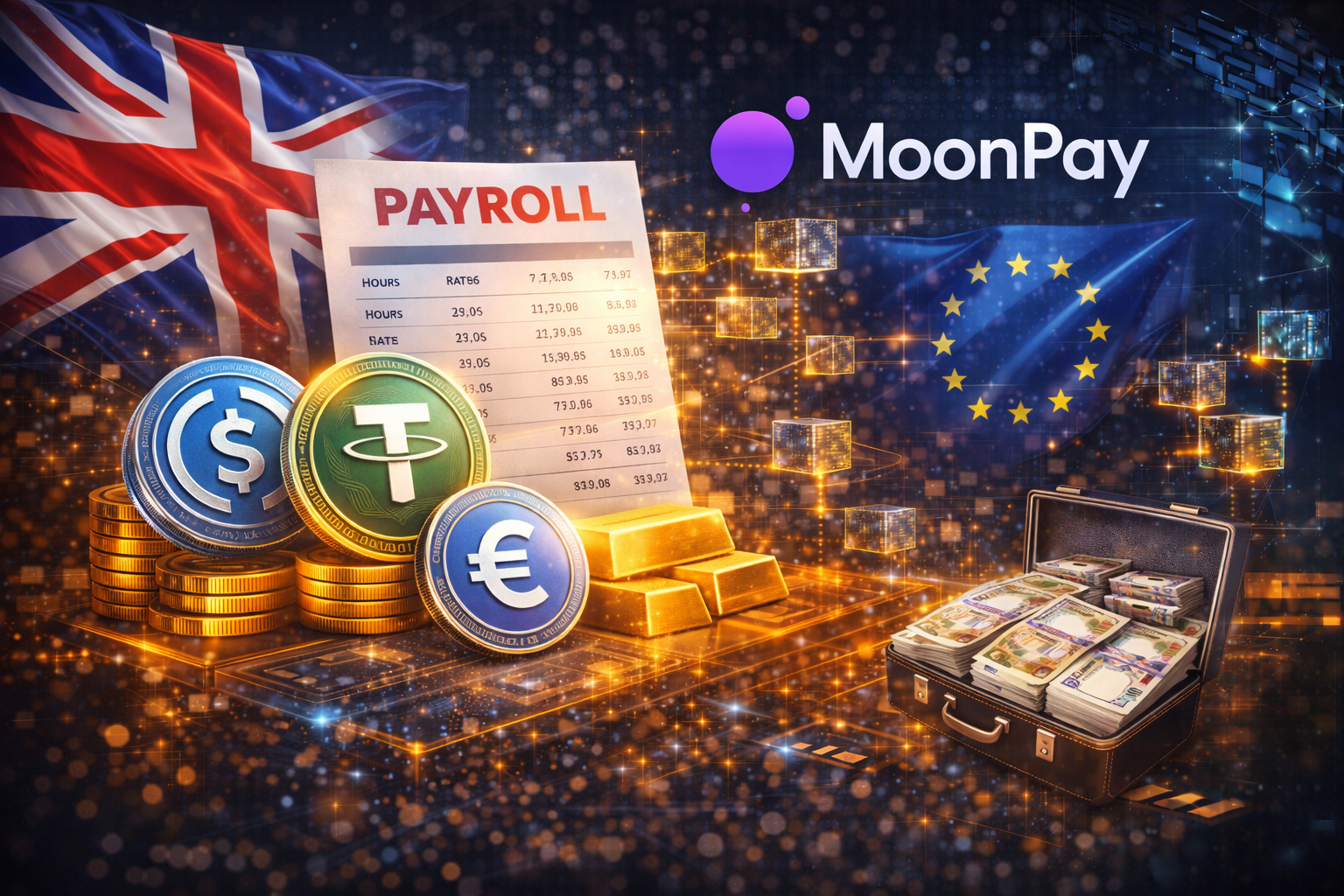 40,000 UK and EU Firms to Offer Stablecoin Salaries via MoonPay