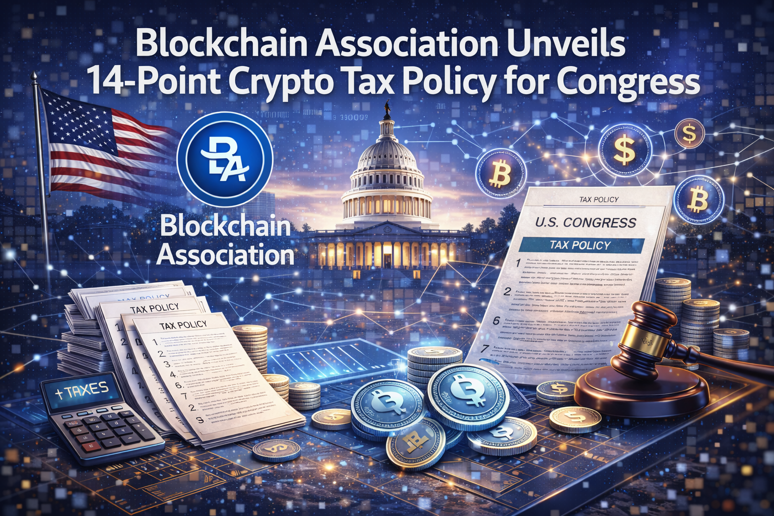 Blockchain Association Unveils 14-Point Crypto Tax Policy for Congress