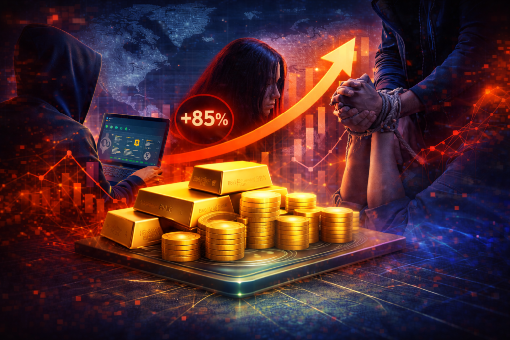 Chainalysis reports 85% rise in trafficking-linked crypto flows in 2025, highlighting Telegram networks, stablecoin usage, and Southeast Asia concentration trends.