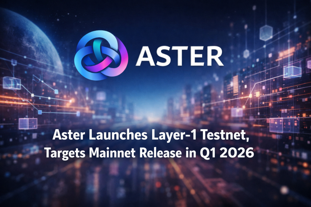 Aster launches its layer-1 testnet and plans mainnet rollout in Q1 2026 with new features for users and developers.