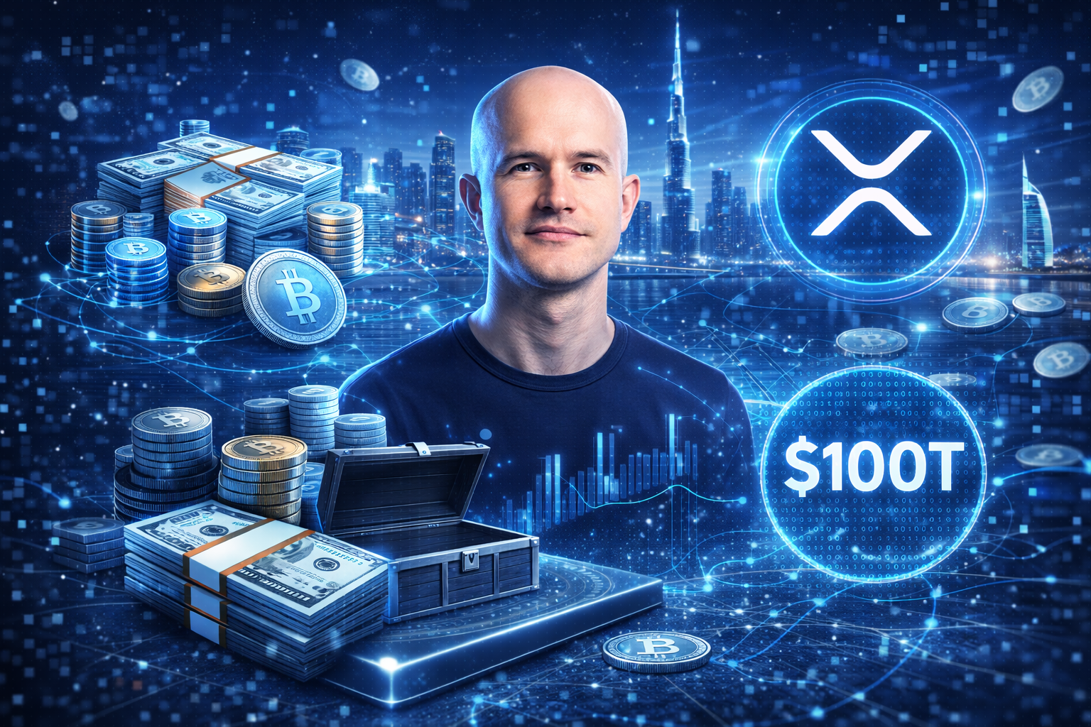 Coinbase CEO Discusses $100 Trillion Crypto Vision as XRPL Listing Date Nears