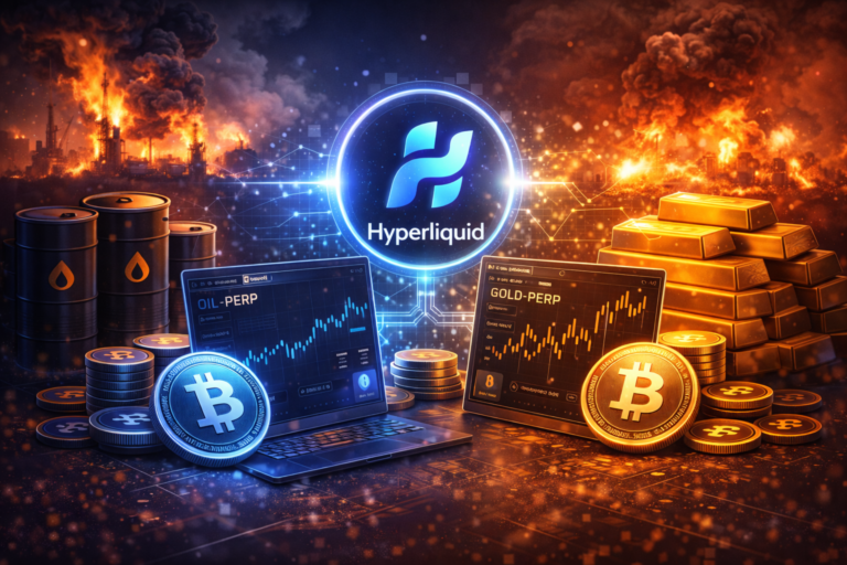Crypto traders hedge oil and gold on Hyperliquid as global conflict rises. Commodity futures surge while Bitcoin and Ethereum prices fall.