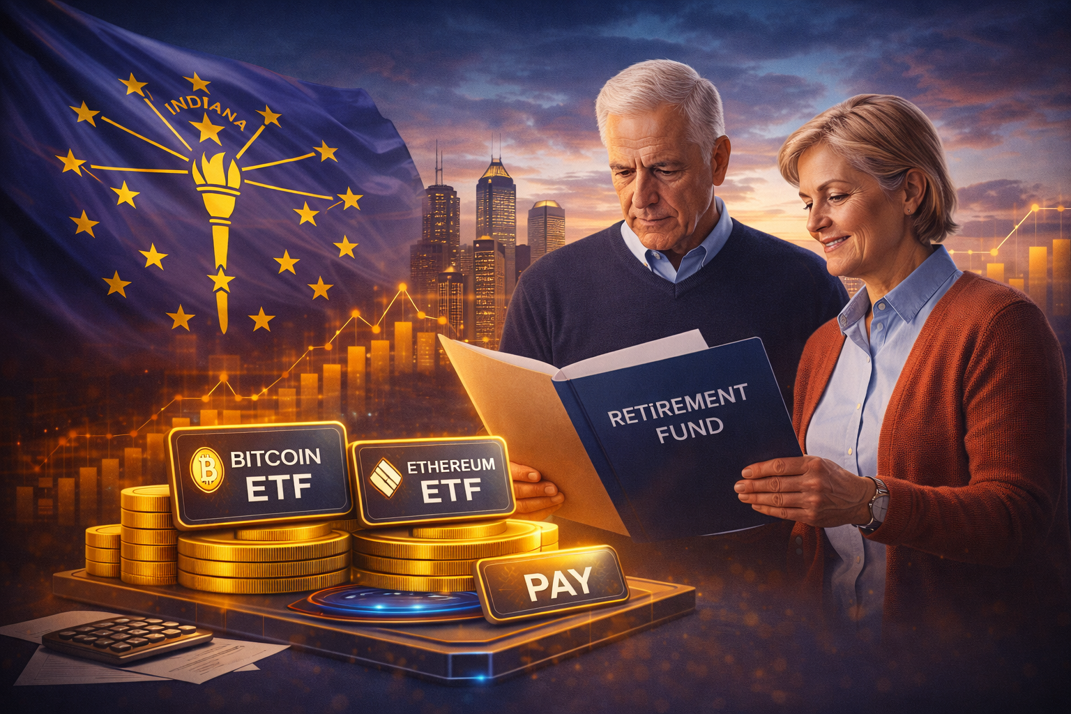 Indiana Moves Closer to Letting Retirement Funds Buy Crypto ETFs