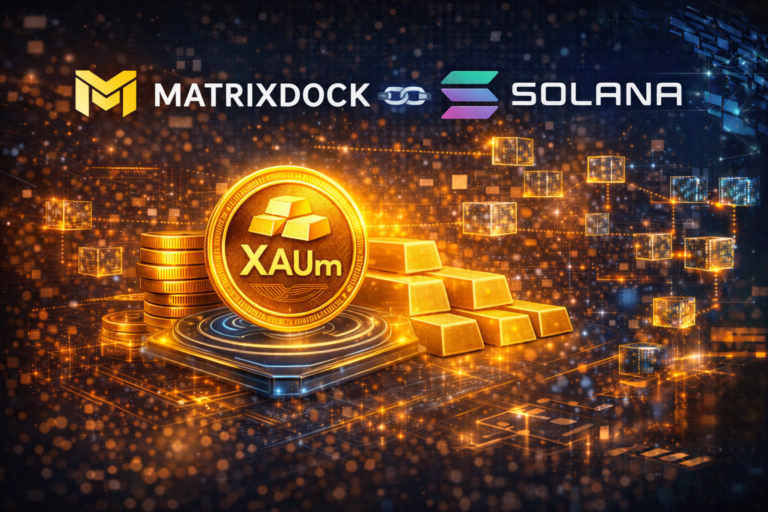 Matrixdock launches XAUm tokenized gold on Solana, bringing fully backed physical gold onchain with faster settlement, liquidity, and DeFi access.