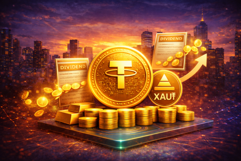 Tokenized gold adoption rises as Tether expands XAU₮ dividends, linking gold backed cryptocurrency, gold tokenization, and gold backed crypto coins globally.