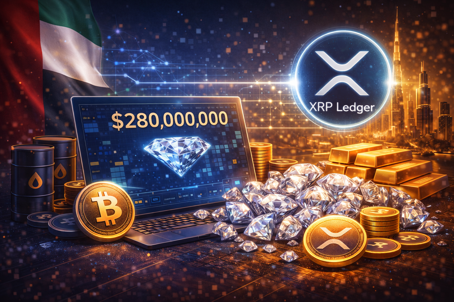 UAE Firm Tokenizes $280M Diamonds on XRP Ledger in Record Deal