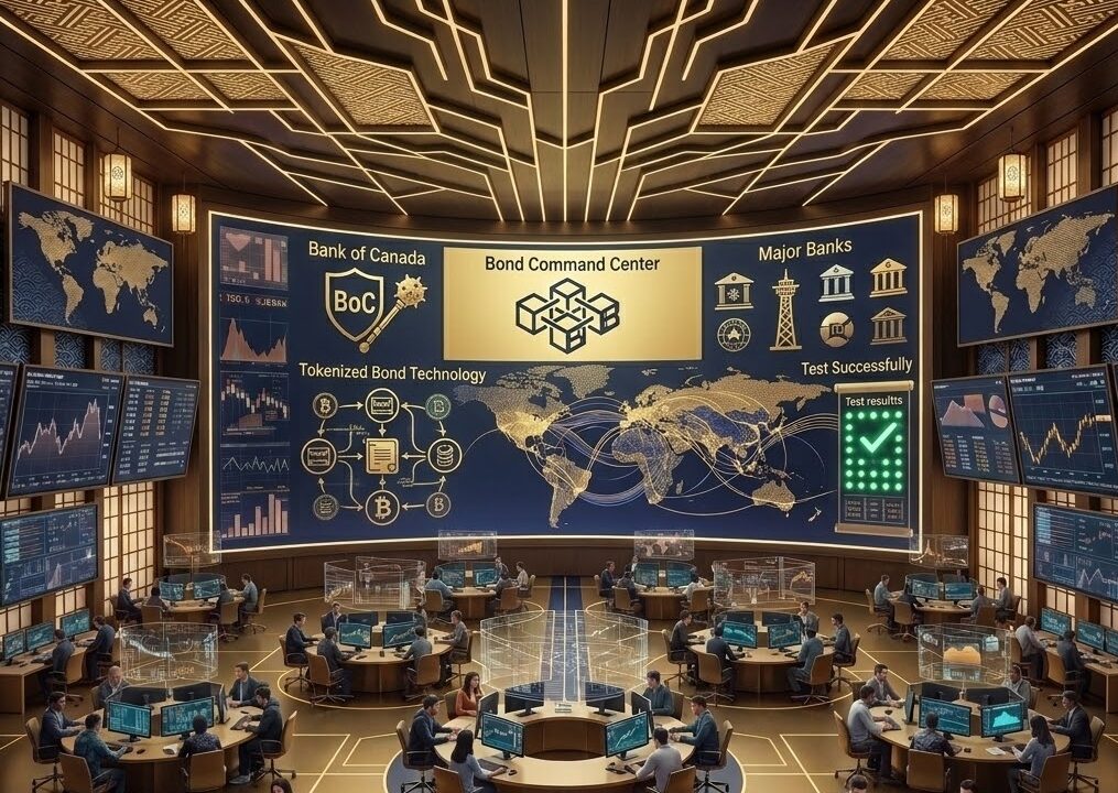 The Bank of Canada launched Project Samara to test tokenized bonds using advanced digital ledgers for faster financial market settlements.