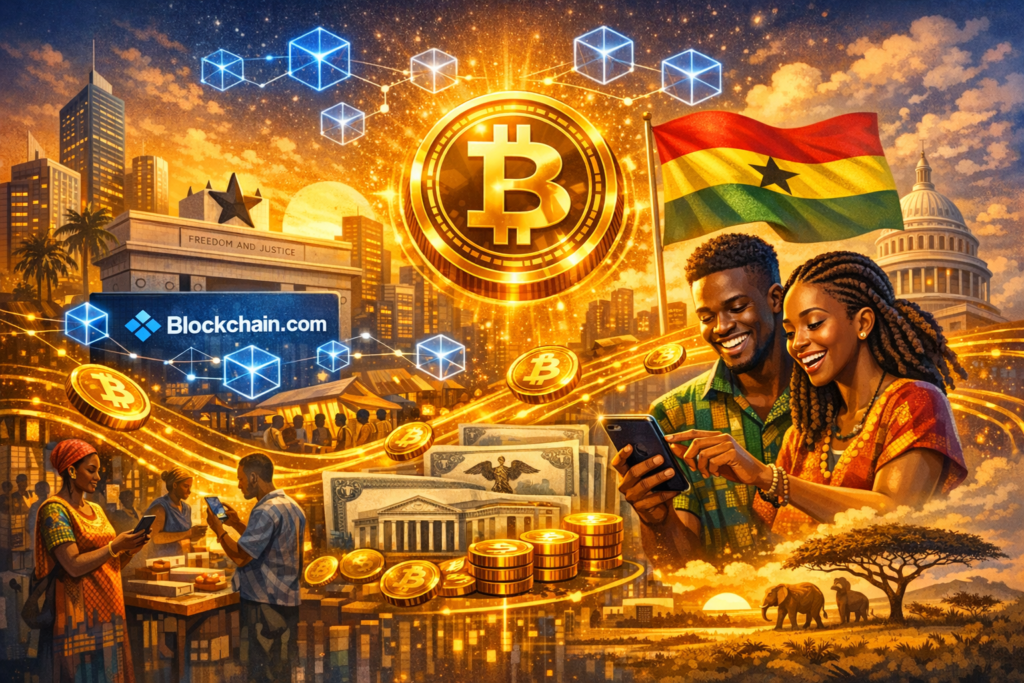 Blockchain.com expands into Ghana after rapid growth in Nigeria, highlighting rising crypto adoption and digital asset demand across Africa.