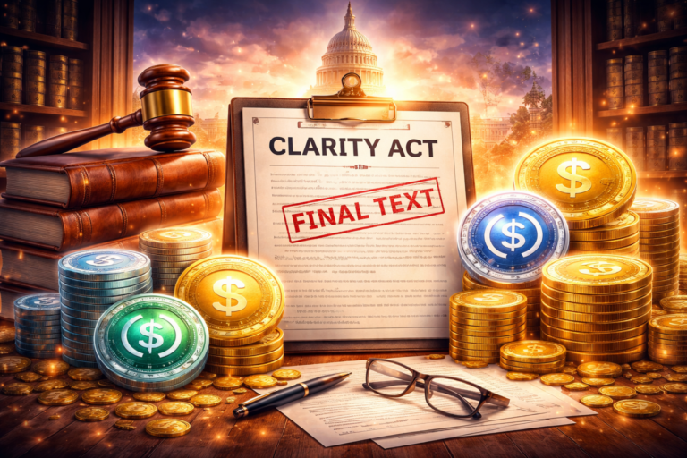 U.S. senators prepare to release CLARITY Act text, outlining stablecoin yield limits while allowing activity-based rewards and ensuring banking stability.