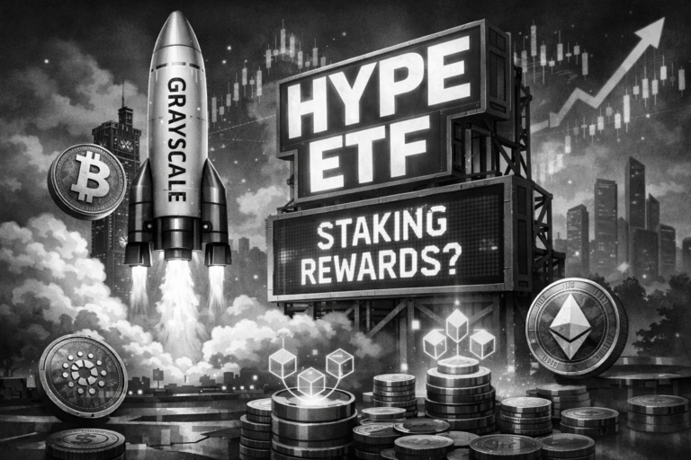 Grayscale files for HYPE ETF with SEC, plans Nasdaq listing under GHYP ticker. Fund may include staking rewards from Hyperliquid blockchain network.