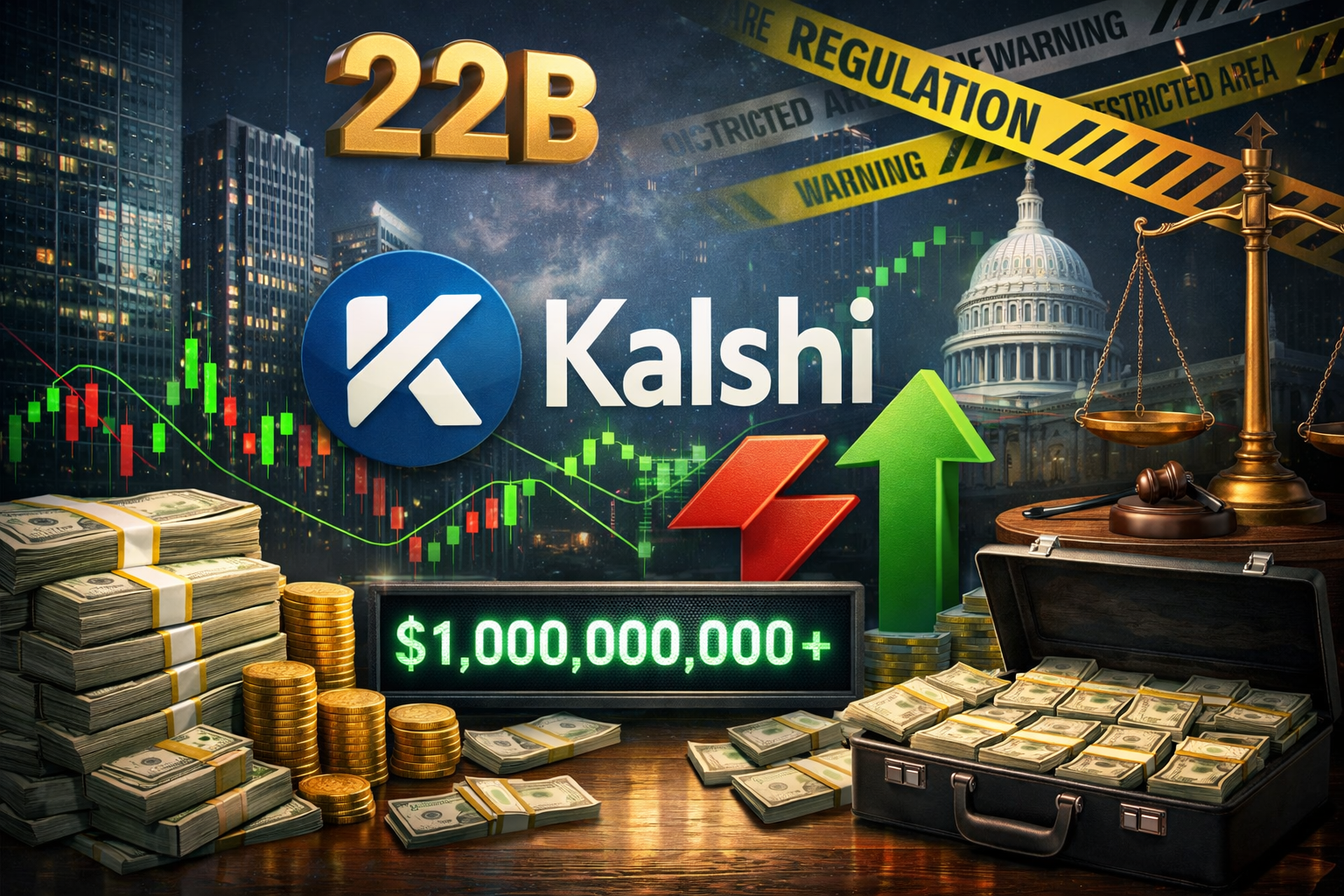 Kalshi Raises Over $1B at $22B Valuation Despite Regulatory Pressure