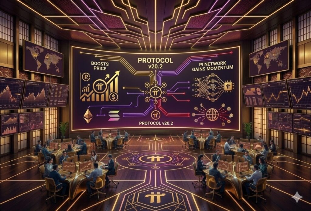 Pi Network sees 35% price surge as Protocol v20.2 goes live and Pi Nodes now support AI computing and distributed workloads globally.