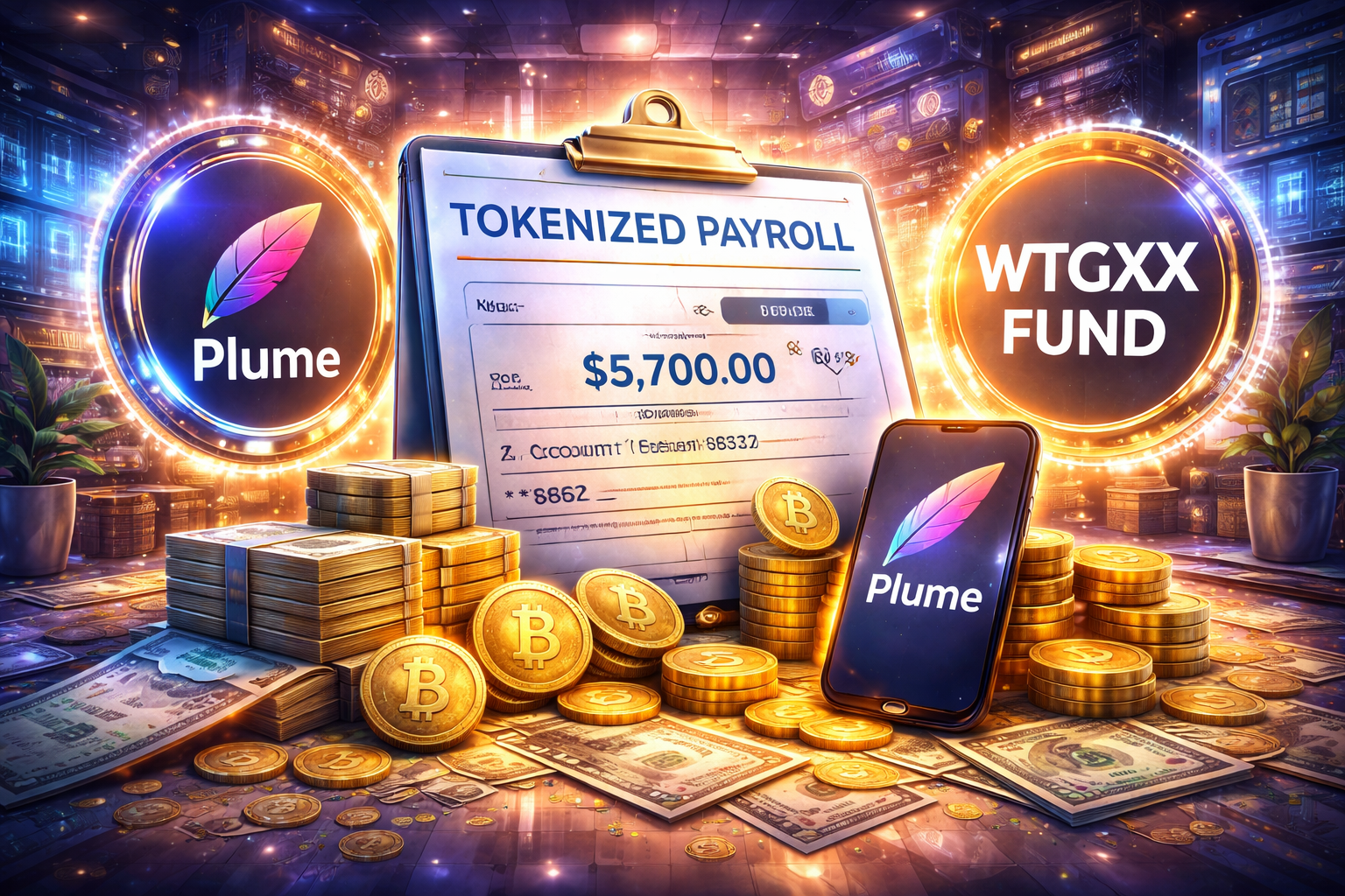 Plume Launches Tokenized Payroll Pilot Using WTGXX Fund