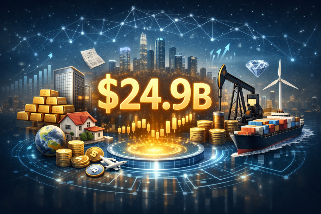 Tokenized real-world assets reached $24.9B in 2026 as Treasuries, stocks, and gold expand onchain markets rapidly.