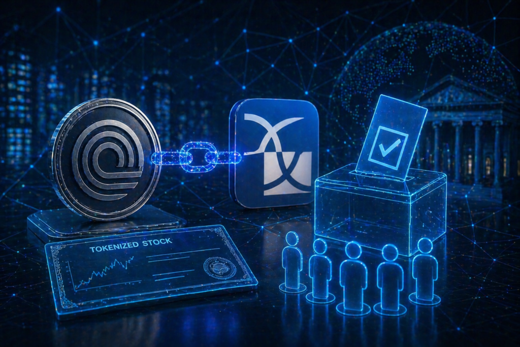 Ondo joins Broadridge to give tokenized stocks holders proxy voting, investor updates, and stronger onchain equity benefits globally.