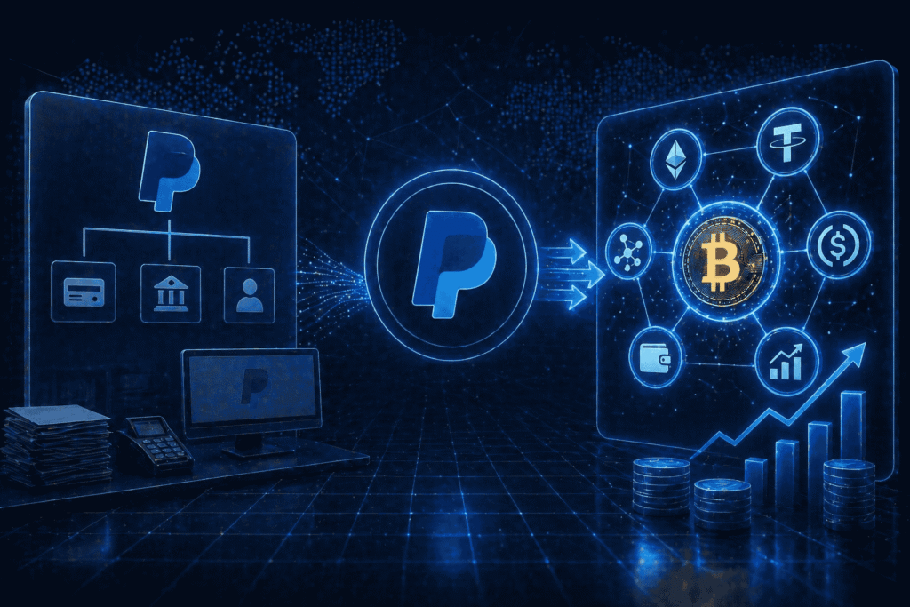 PayPal reorganizes into three segments, making crypto a core pillar, highlighting PYUSD  growth plans and faster future decisions.