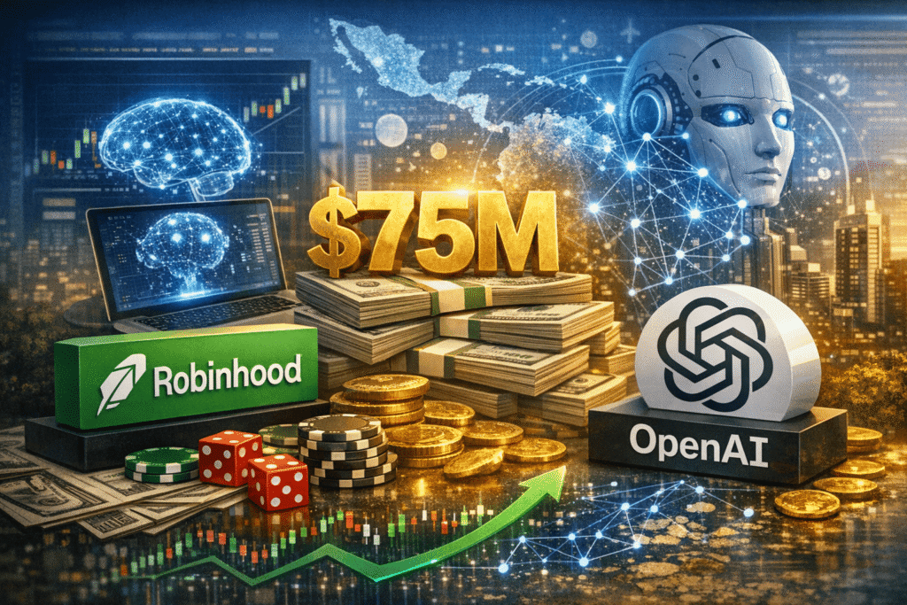 Robinhood Ventures Fund I invests $75M in OpenAI, expanding retail access to private companies like Airwallex and Databricks through its NYSE-listed fund RVI.