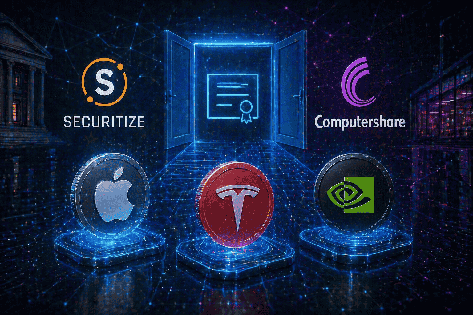 Securitize and Computershare Open Tokenized Stock Path for Apple, Tesla, Nvidia