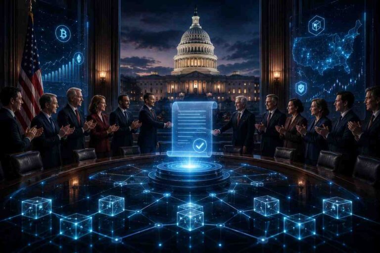 The Clarity Act advanced through the Senate Banking Committee after a bipartisan vote, bringing major crypto regulation changes closer in the United States.