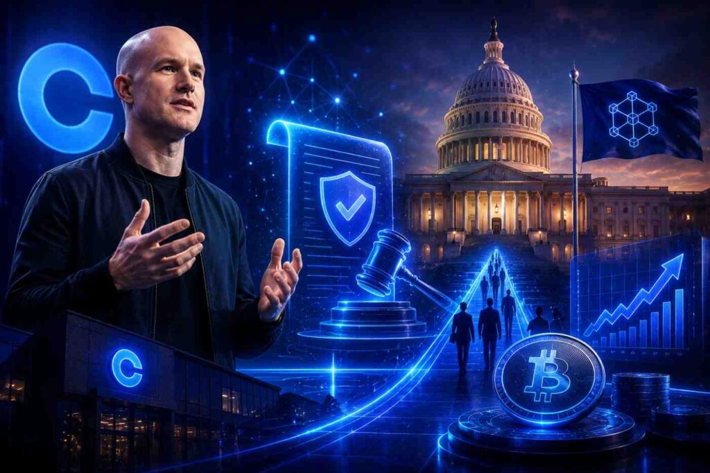 Coinbase CEO Brian Armstrong said the Clarity Act moved closer to approval after Senate progress and bipartisan support in Washington.