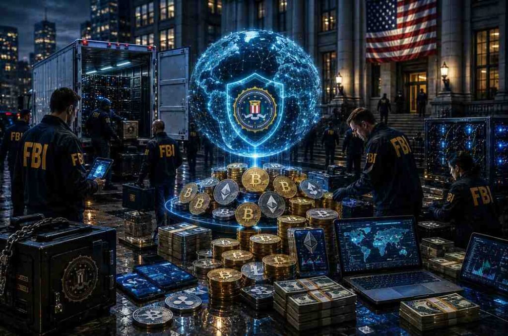FBI seizes over $8 billion in crypto in a record-breaking crackdown, arresting nearly 300 suspects and rescuing 2,000 victims.