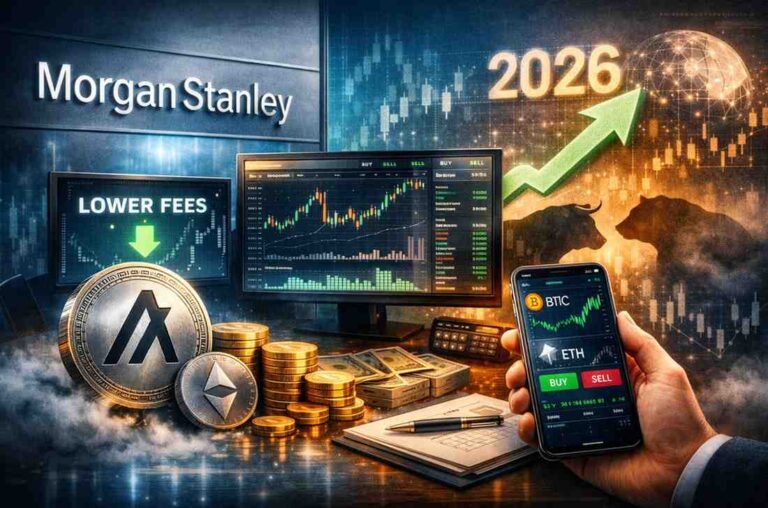 Morgan Stanley launches crypto trading on ETrade with lower fees than Coinbase and Robinhood, targeting 8.6 million users later this year.