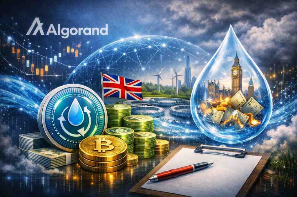 UK introduces first tokenized water reuse credits on Algorand, turning treated wastewater into digital assets for sustainability and water management.