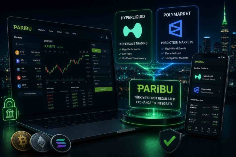 Paribu becomes the first regulated crypto exchange to integrate Hyperliquid perpetuals and Polymarket prediction markets while expanding its investment platform in Türkiye.