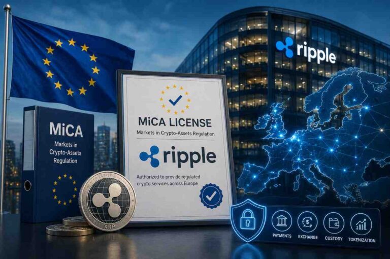 Ripple receives full MiCA CASP approval in Luxembourg, allowing the company to offer regulated crypto services across all 30 European Economic Area countries.