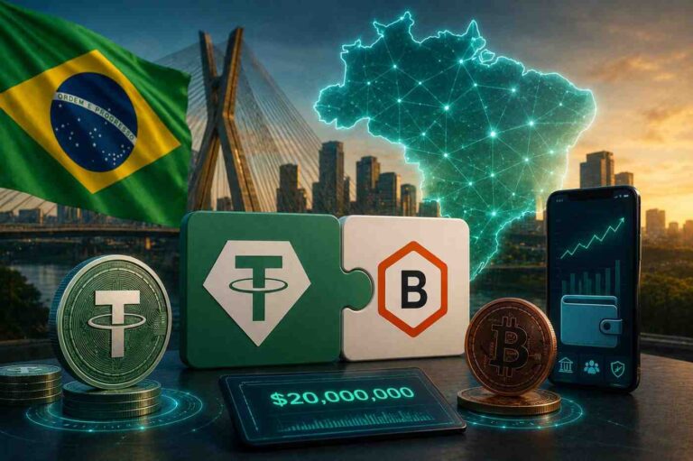 Tether invests $20 million in Brazil’s Mercado Bitcoin to support payments, tokenized assets, lending, and blockchain financial services across Latin America.