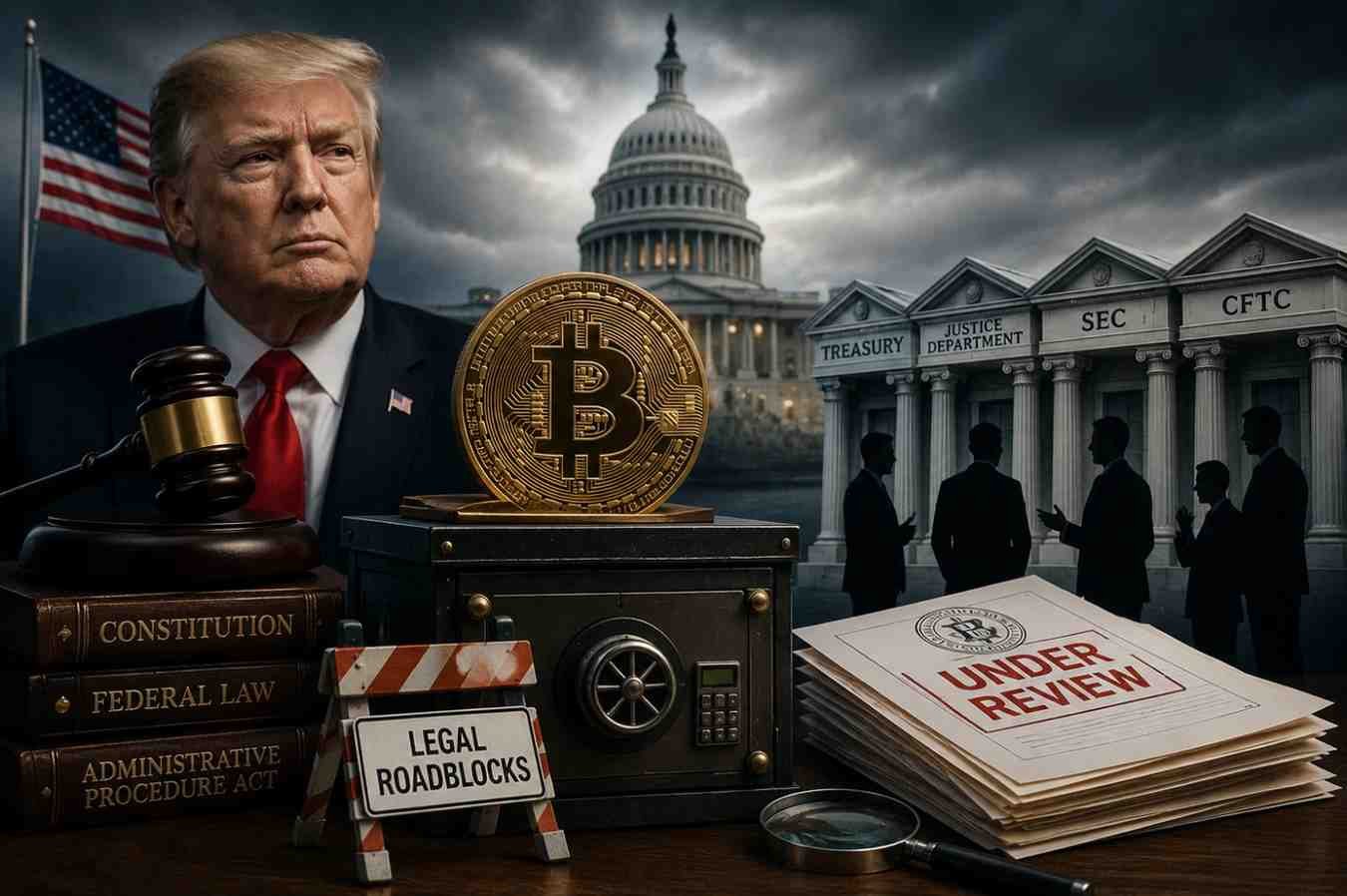 Trump’s Strategic Bitcoin Reserve Faces Legal Roadblocks as U.S. Agencies Debate Custody