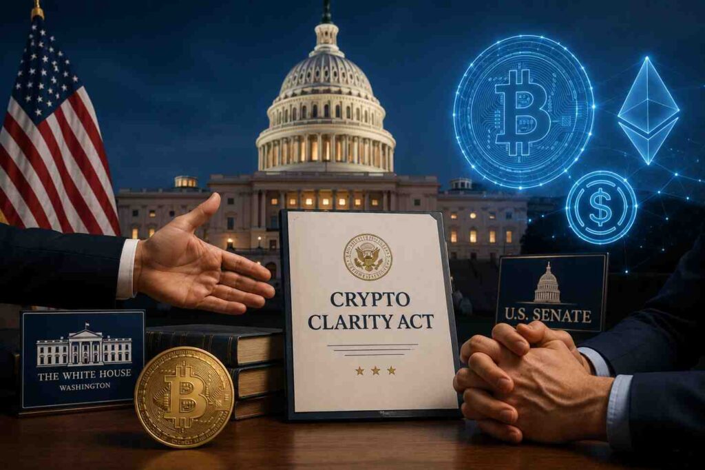The White House is urging Senate Democrats to back the Crypto Clarity Act as Congress races against the summer recess deadline.