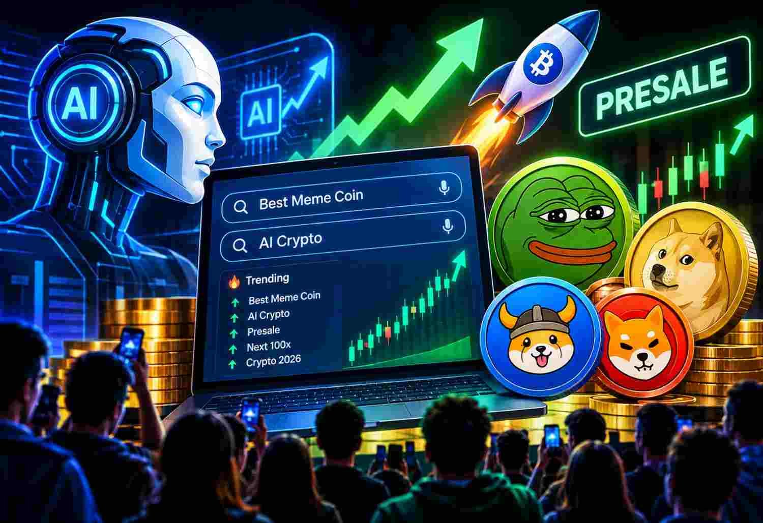 AI Crypto and Meme Coin Presales in 2026: How “Best Meme Coin” and “AI Crypto” Searches Drive Market Hype