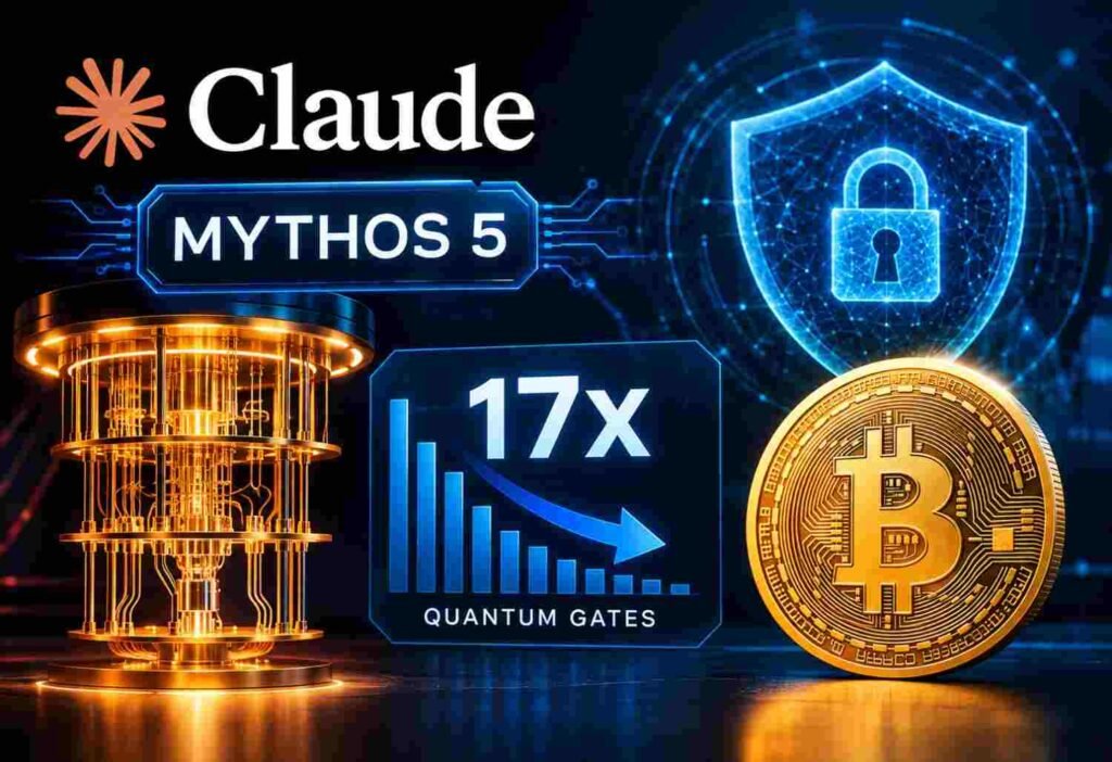 Anthropic says Claude Mythos 5 designed a quantum circuit with 17x fewer gates. Here is what the research means for Bitcoin and crypto security.